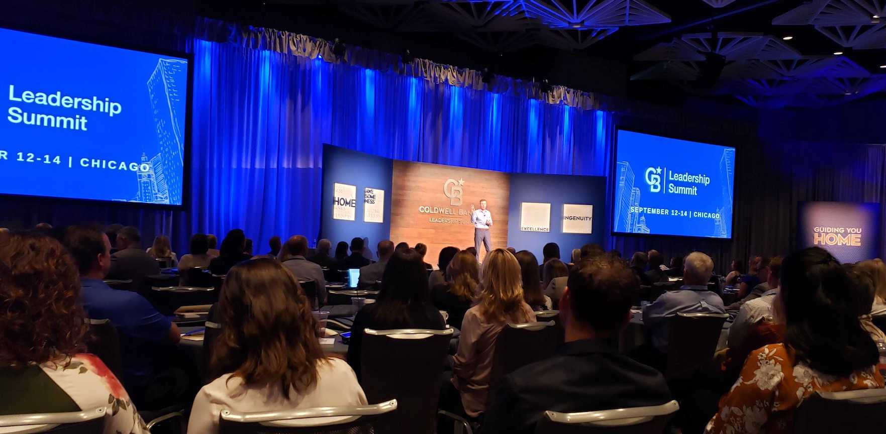 Soon-to-be Coldwell Banker CEO Ryan Gorman addresses attendees at the company's 2019 Leadership Summit.