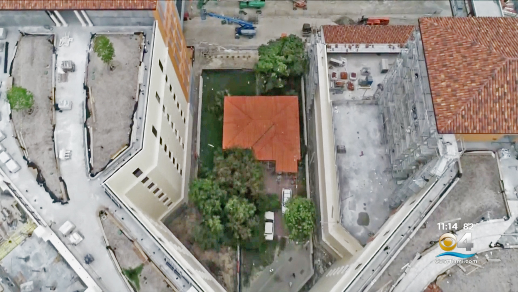 Home inside commercial development