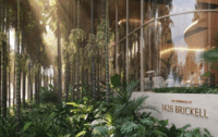 Front garden at the Residenes at 1428 Brickell.