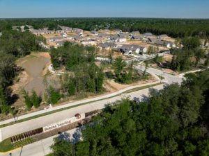 Aerial view of Robins Landing neighborhood.