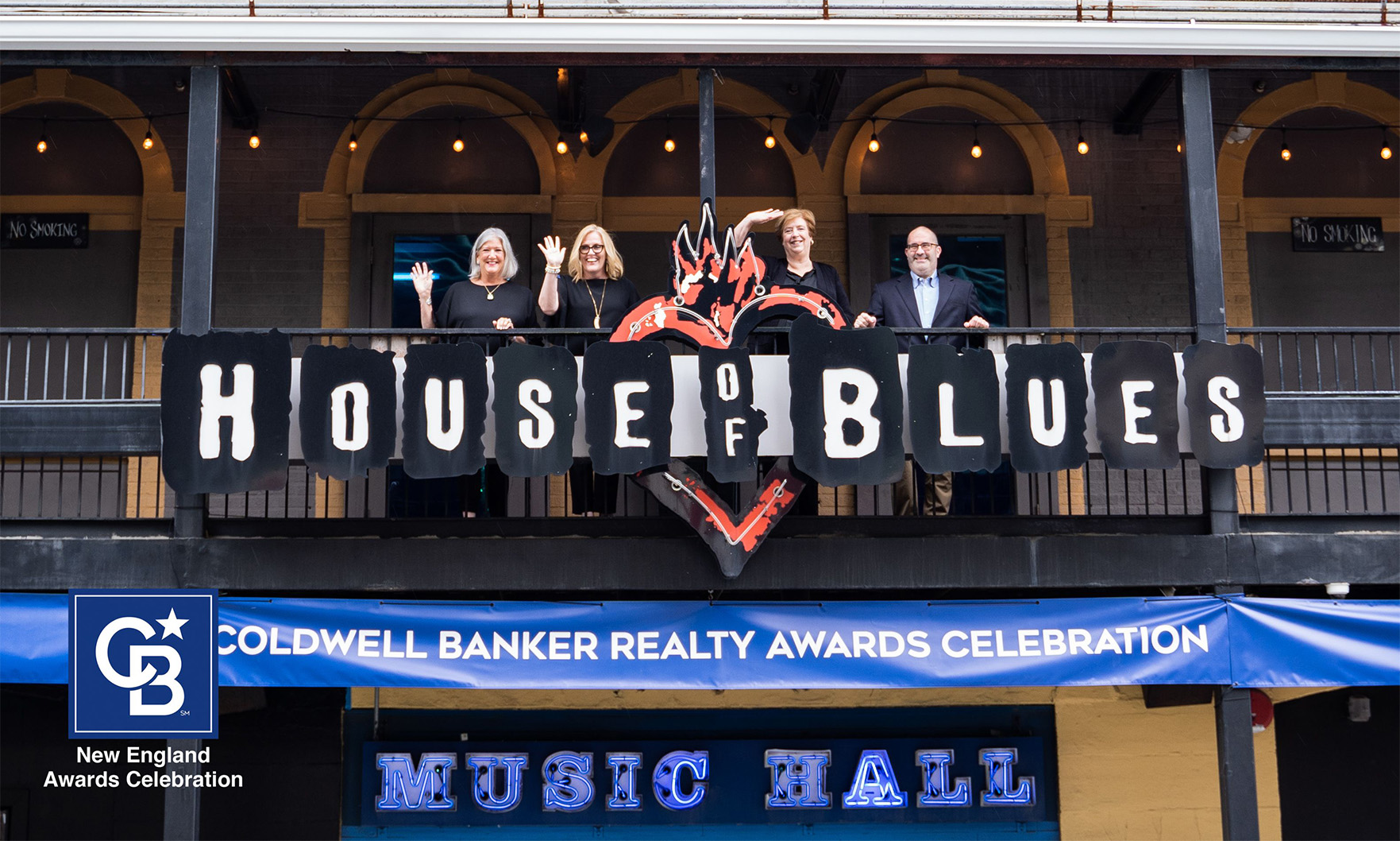 Kate Rossi, Pauline Bennett, Kelly O’Ryan, Joe Papagno at Coldwell Banker 2021 awards